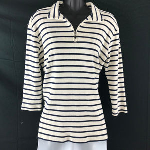 Gander Women's Medium Top Shirt 3/4 sleeve Zipper